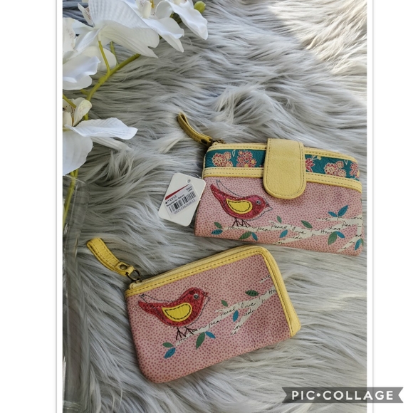 fossil bird purse